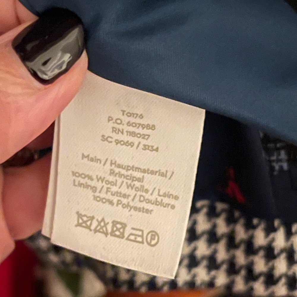 Boden Navy and White Tweed Blazer size 16 - Picture 7 of 7